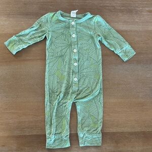 Kate Quinn Mint Leaf Print Kids Footie